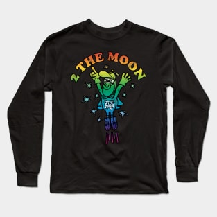 To the moon cartoon Long Sleeve T-Shirt